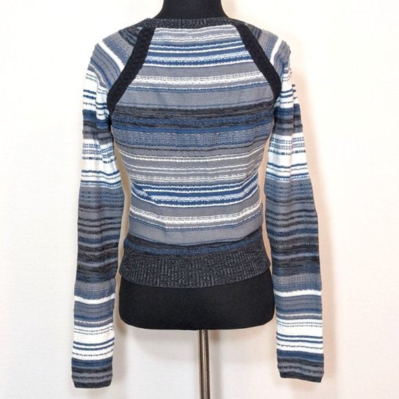 Free People Cropped Knit Long Sleeve Sweater SZ M - Picture 4 of 8